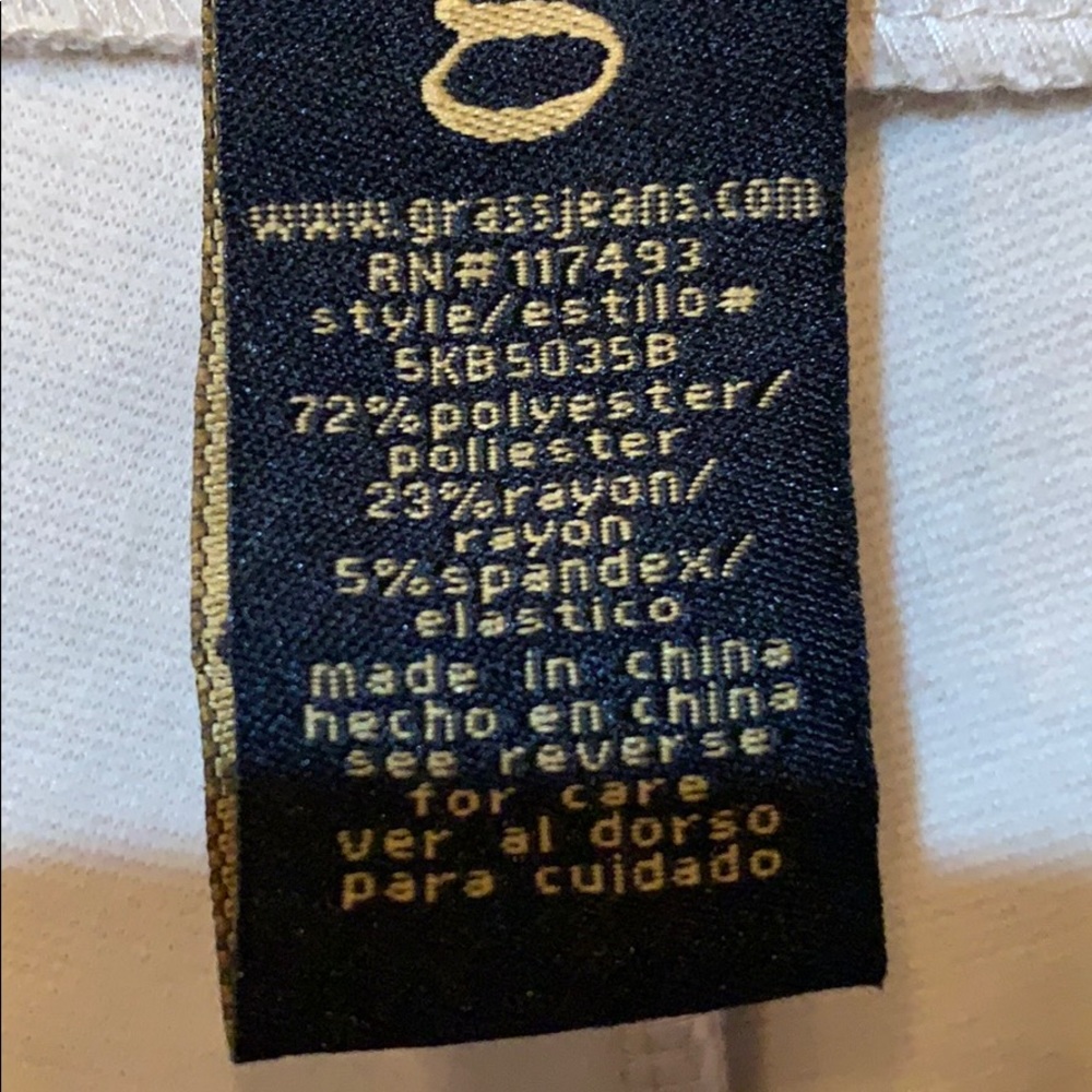 grass collection Cream Track Pants with Knee Panel Details - Picture 8 of 8